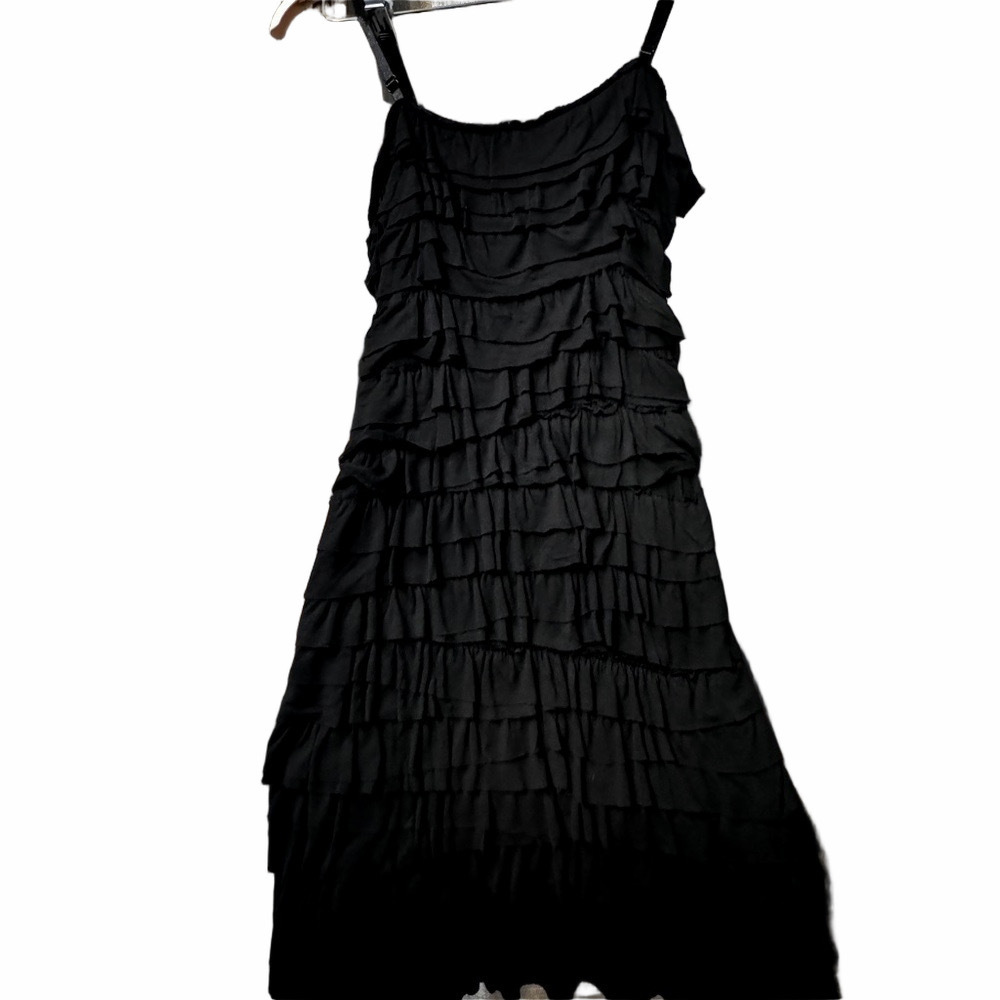 Bailey 44 black ruffle dress adjustable straps size XS